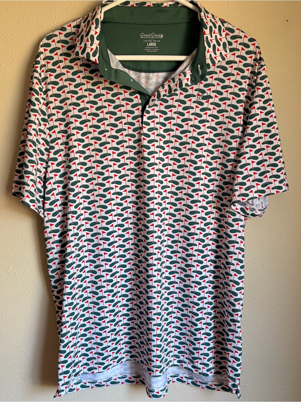 Men’s Good Good Patterned Golf Polo - Large